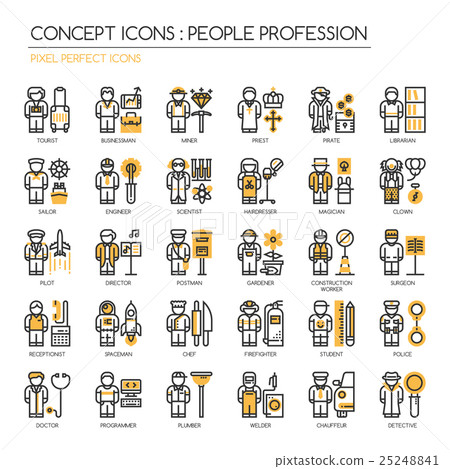 People Profession , thin line icons set 25248841