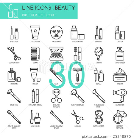 Beauty , thin line icons set ,pixel perfect icon 25248870