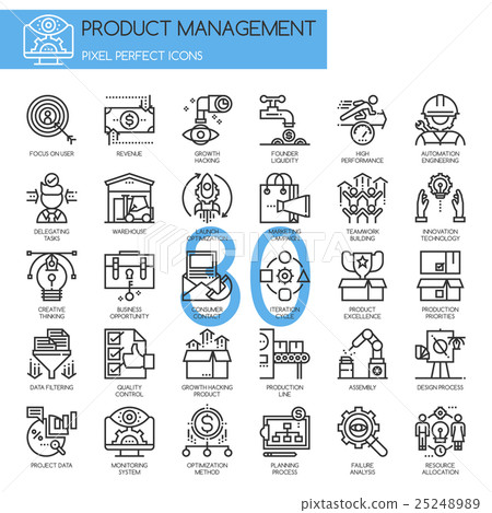 Product management , thin line icons set Product management , thin line icons set 25248989