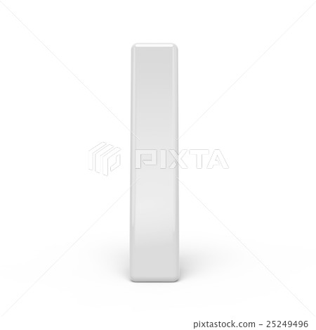 3D rendering white letter I 3D rendering white letter I 25249496