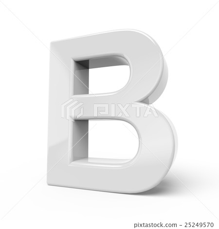 3D Rendering White Letter B - Stock Illustration [25249570] - PIXTA