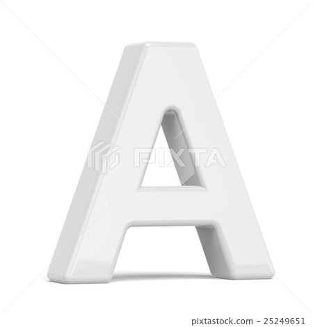 3D rendering white letter A - Stock Illustration [25249651] - PIXTA
