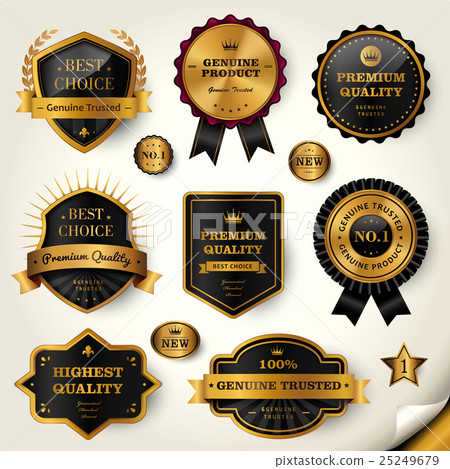 Luxury black labels set 25249679