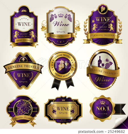 Luxury wine labels set 25249682