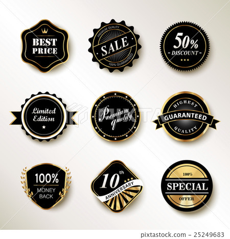 Exquisite labels set 25249683