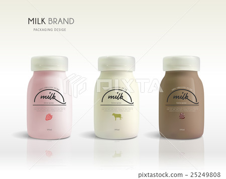 Milk bottle template design 25249808