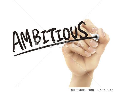 Ambitious written by hand 25250032