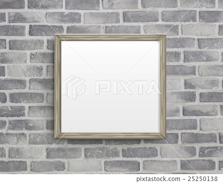 blank frame on grey birck wall blank frame on grey birck wall 25250138