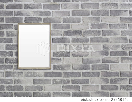 blank frame on grey birck wall 25250143