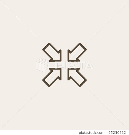 Shrink icon sign Shrink icon sign 25250312