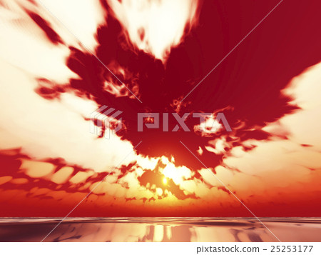 Wind and clouds with the sea 25253177