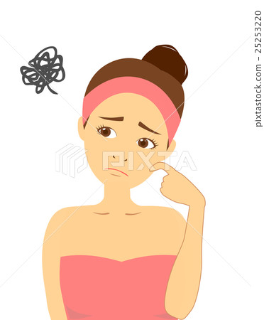 A woman in troubled beauty 25253220