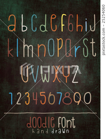 Hand drawn alphabet font,pen stroke alphabet Hand drawn alphabet font,pen stroke alphabet 25254060