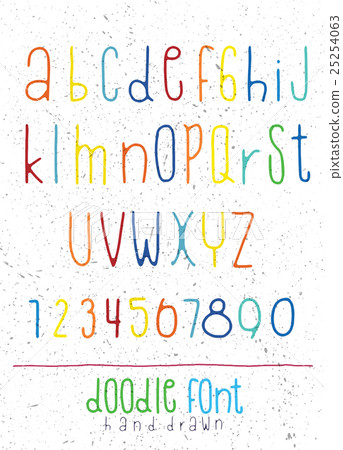Hand drawn alphabet font,pen stroke alphabet Hand drawn alphabet font,pen stroke alphabet 25254063