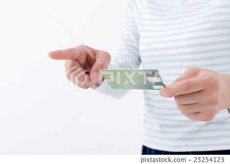 Young lady, touch panel operation 25254123