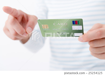 Young lady, touch panel operation 25254125