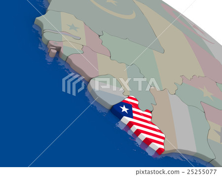 Liberia with flag 25255077