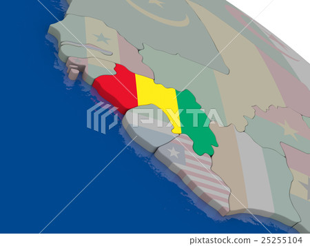 Guinea with flag Guinea with flag 25255104