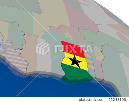 Ghana with flag 25255106