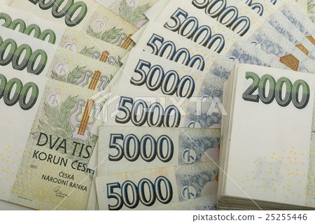 czech banknotes crowns background czech banknotes crowns background 25255446