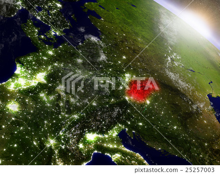 Slovakia from space highlighted in red Slovakia from space highlighted in red 25257003