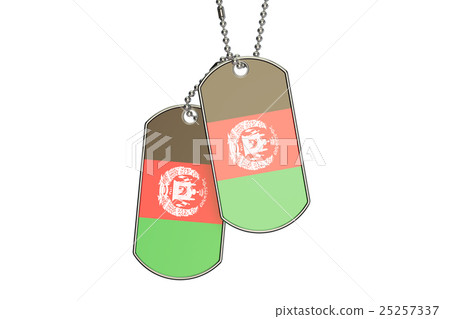 Afghanistan Dog Tags, 3D rendering Afghanistan Dog Tags, 3D rendering 25257337