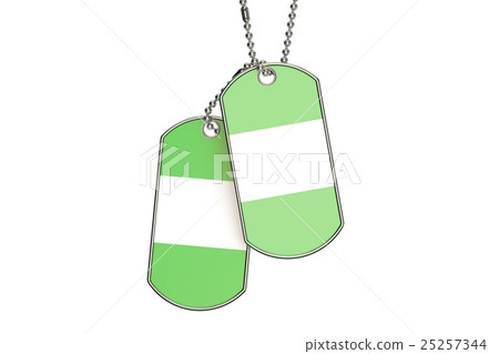 Nigeria Dog Tags, 3D rendering Nigeria Dog Tags, 3D rendering 25257344