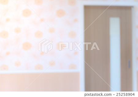 blurred one single door on the pink color wall blurred one single door on the pink color wall 25258904