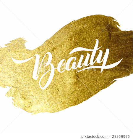 Beauty Gold Foil Lettering Poster. Typographical 25259955