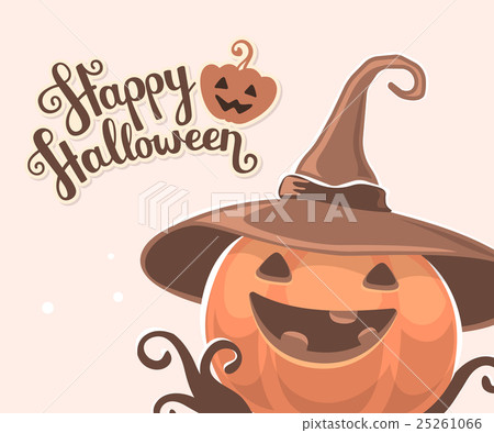 Vector halloween illustration of pumpkin 25261066