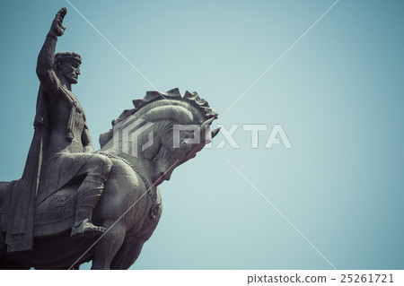 The statue of David the Builder in Tbilisi,Georgia 25261721