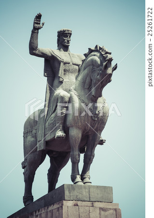 The statue of David the Builder in Tbilisi,Georgia 25261722