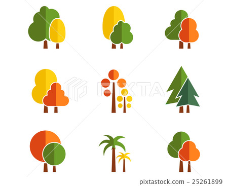 set of tree icons 25261899