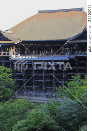 图库照片: 清水舞台 安来清水寺 翠绿