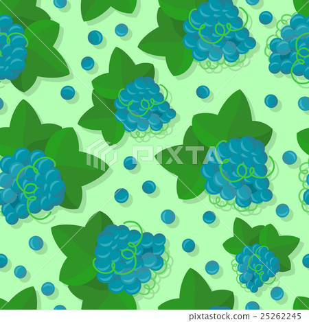 Grape Seamless Pattern Vector in Flat Design. Grape Seamless Pattern Vector in Flat Design. 25262245