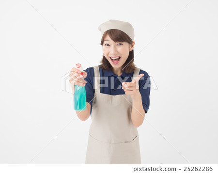 A young woman with detergent A young woman with detergent 25262286