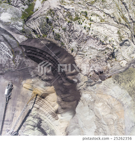 Surface coal mining in Poland. Destroyed land. 25262356
