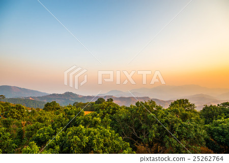 Morning light on the mountains of Thailand. Morning light on the mountains of Thailand. 25262764