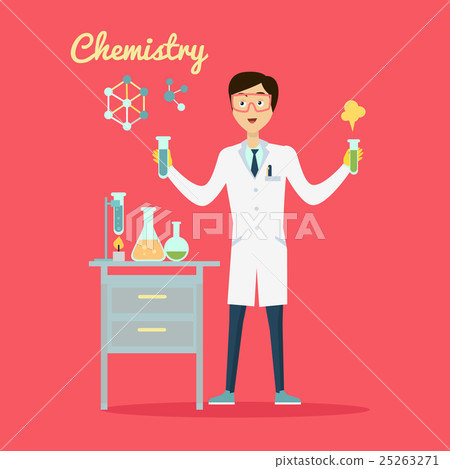 Chemistry Banner Concept Flat Style 25263271