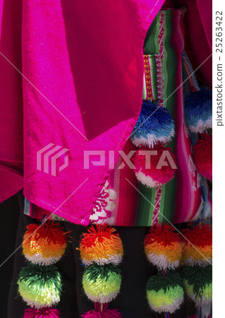 Colorful Fabric at market in Peru, South America Colorful Fabric at market in Peru, South America 25263422