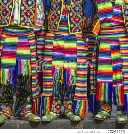 Peruvian dancers at the parade in Cusco. Peruvian dancers at the parade in Cusco. 25263653
