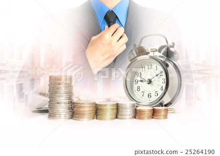 Double exposure of businessman  25264190