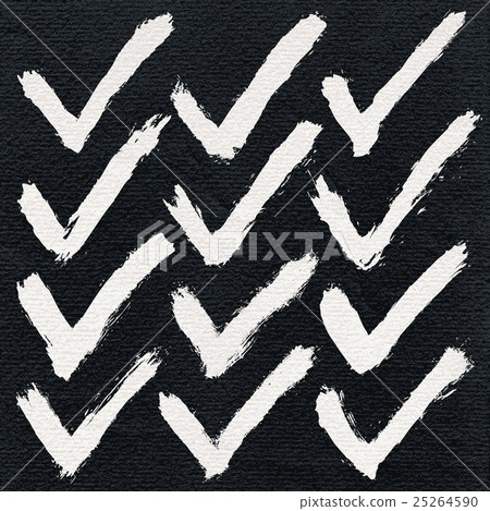 Check mark ink sketch on watercolor paper - Stock Illustration ...