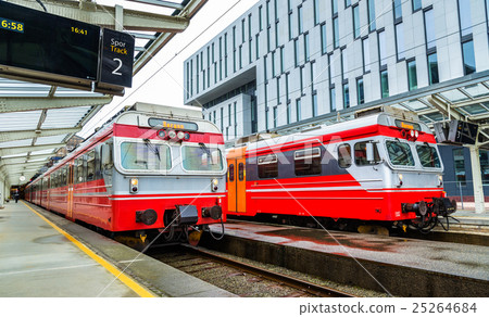 Suburban trains at Bergen Station - Norway 25264684