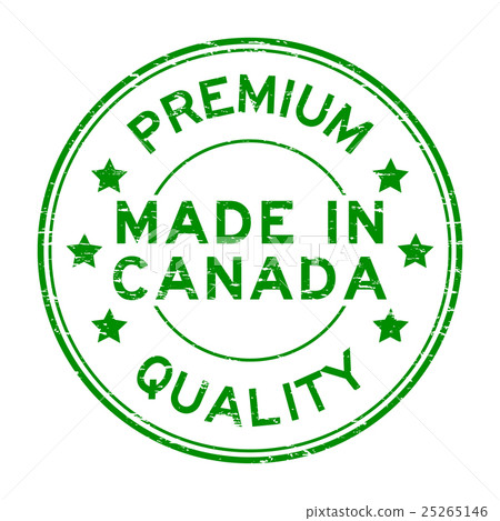 Grunge premium quality made in Canada rubber stamp 25265146