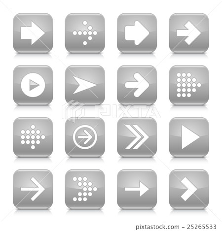 Gray arrow sign rounded square icon web button Gray arrow sign rounded square icon web button 25265533