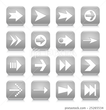 Gray arrow sign rounded square icon web button Gray arrow sign rounded square icon web button 25265534
