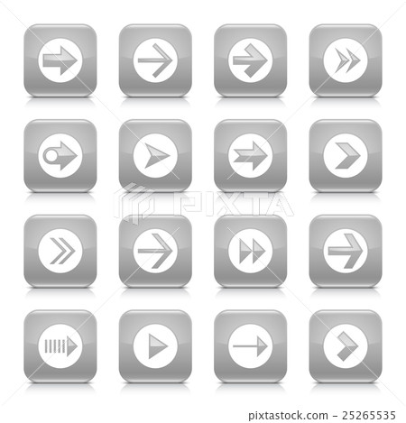Gray arrow sign rounded square icon web button Gray arrow sign rounded square icon web button 25265535