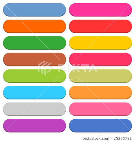 Flat blank web icon color rounded rectangle button - Stock Illustration ...