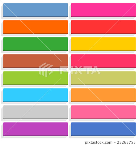 Flat blank web button rectangle icon with shadow Flat blank web button rectangle icon with shadow 25265753